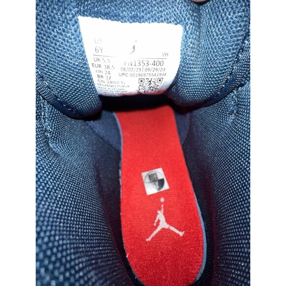 Nike Air Jordan 1 Mid Take Flight Armory Navy Gold FN1353-400 GS Size 6Y - Picture 7 of 11